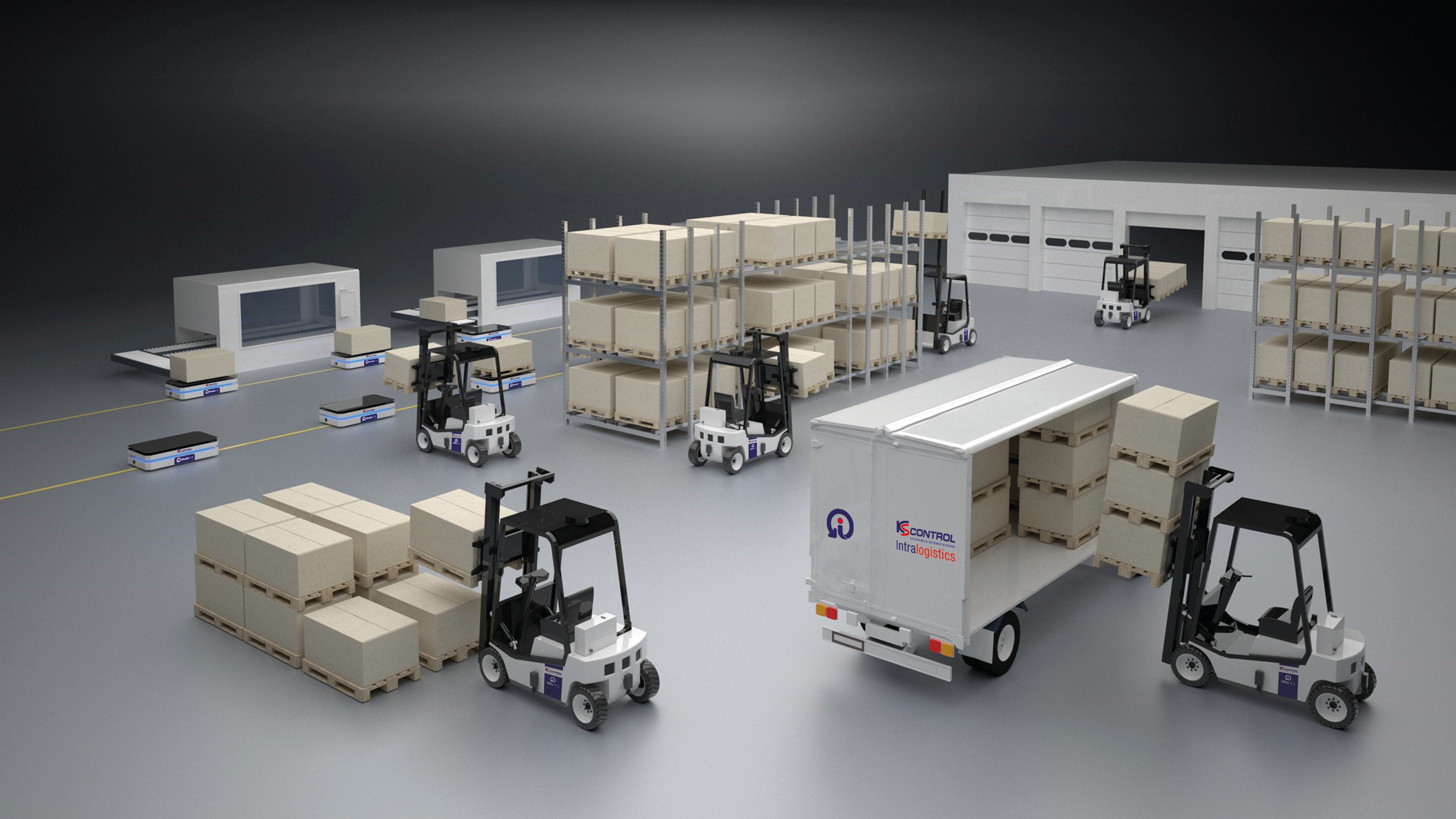 Rendering Stapler Shuttle Übersicht cmyk