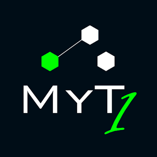 Logo My T One whiteonblack app